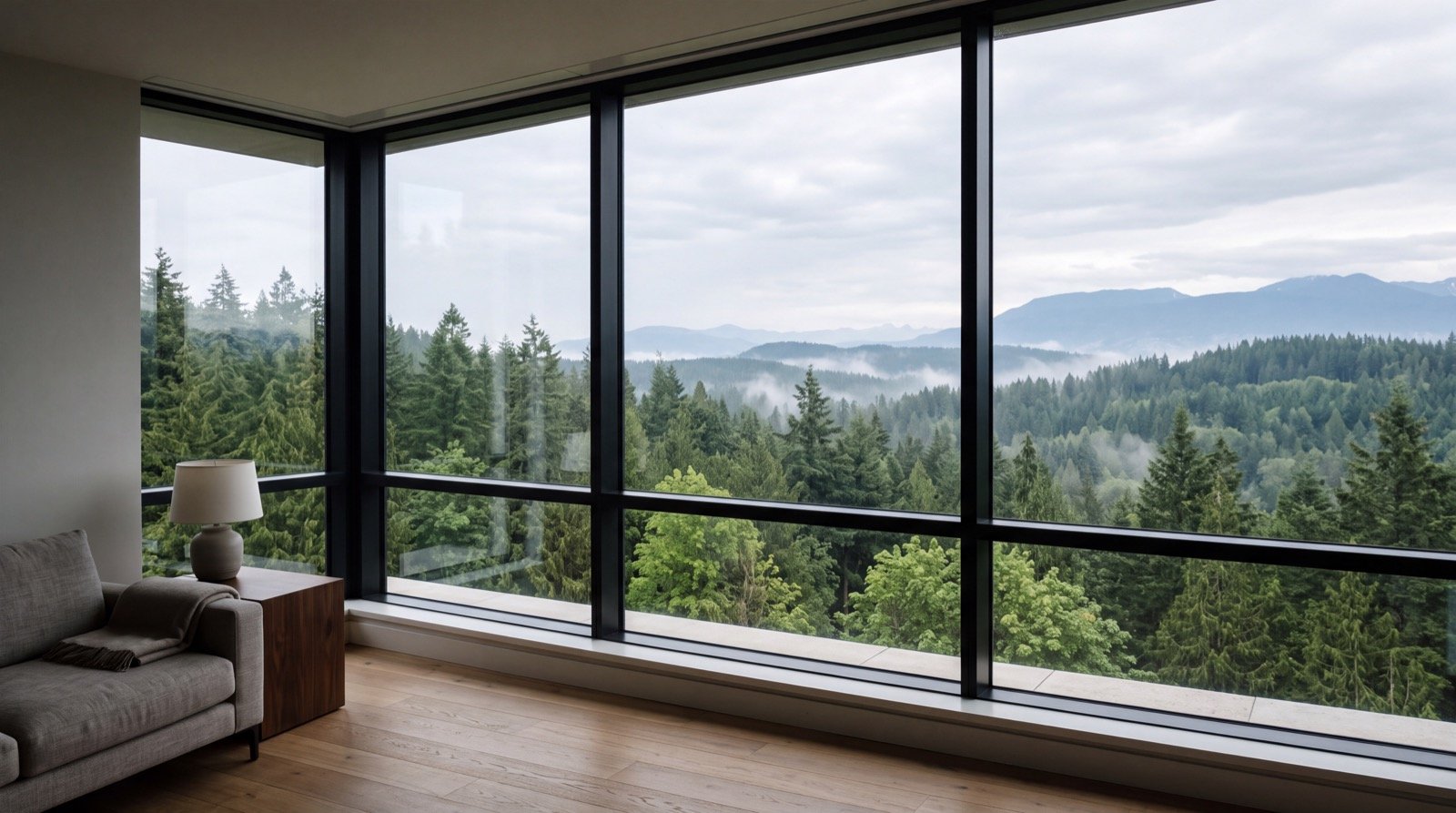 Clear insulated glass after sealed unit replacement, Metro Vancouver home